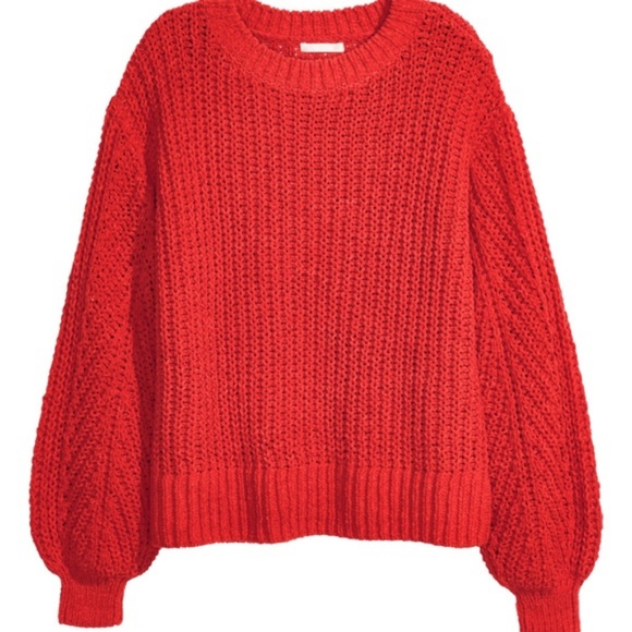 red chenille jumper